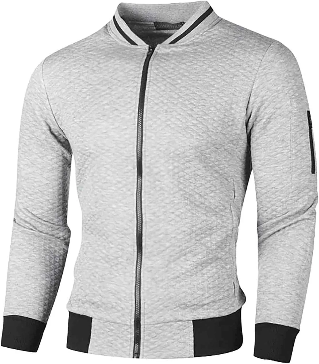 DuDubaby Autumn Winter Men's Fashion Jacket Solid Color Coat Sweatshirt Cardigan Zipper