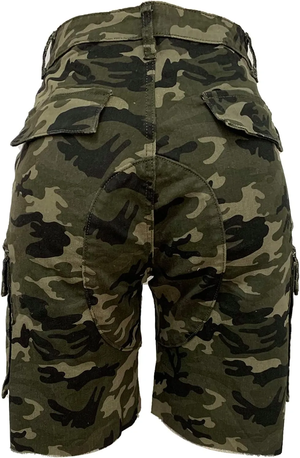 Famnbro Women Camo Shorts Slim Fit Camouflage Cargo Shorts Casual Army Fatigue Shorts with Pockets