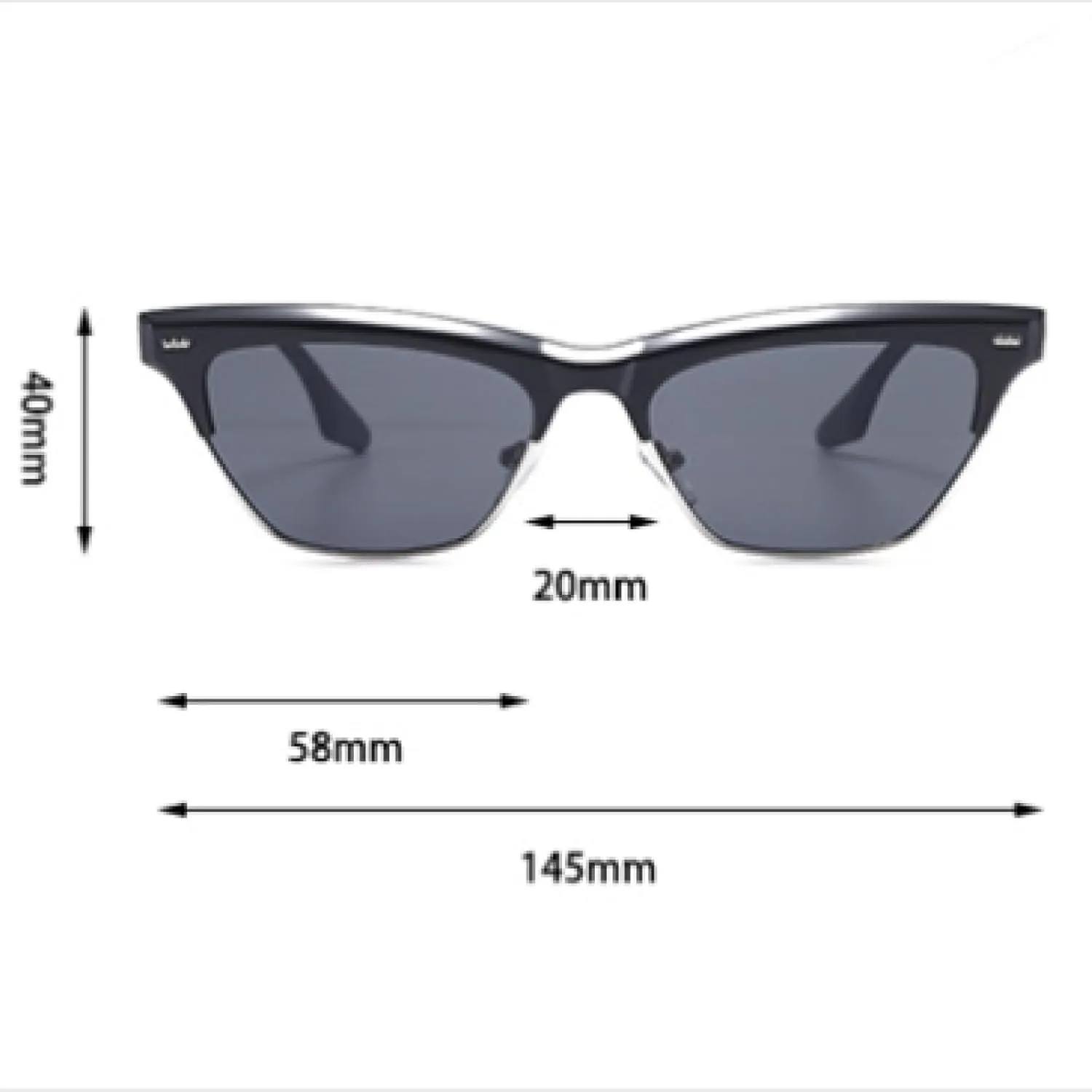 Fashion Cat Eye Sunglasses Luxury Sun Glasses Men Women Cat Eye Classic Rectangle Driving Eyewear Uv400