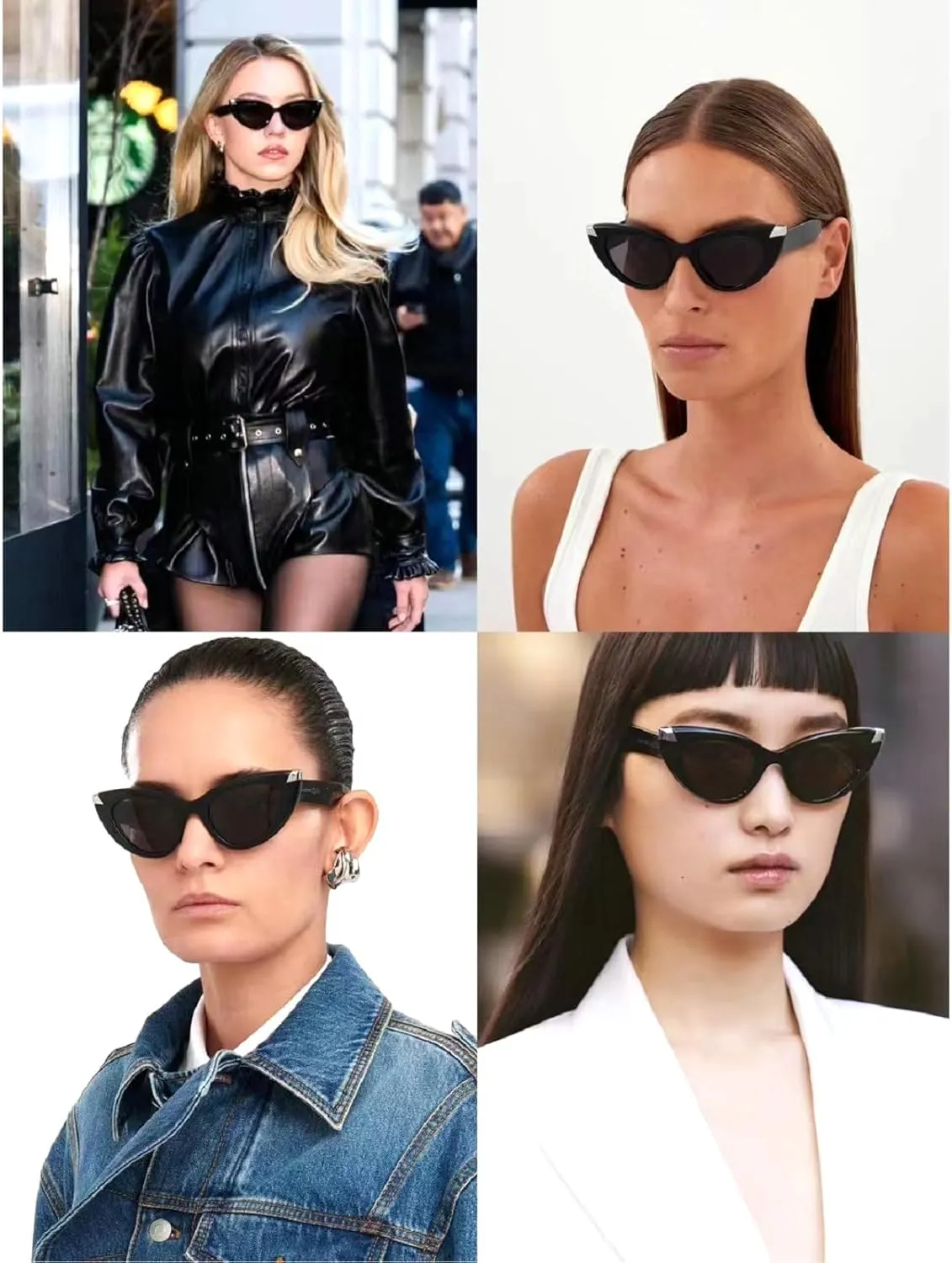 Fashion Cat Eye Sunglasses Women 2024 Luxury Classic Vintage Sun Glasses for Ladies Shades UV400 Trendy Travel Sunglass N47