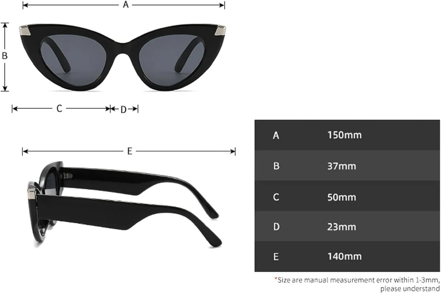 Fashion Cat Eye Sunglasses Women 2024 Luxury Classic Vintage Sun Glasses for Ladies Shades UV400 Trendy Travel Sunglass N47