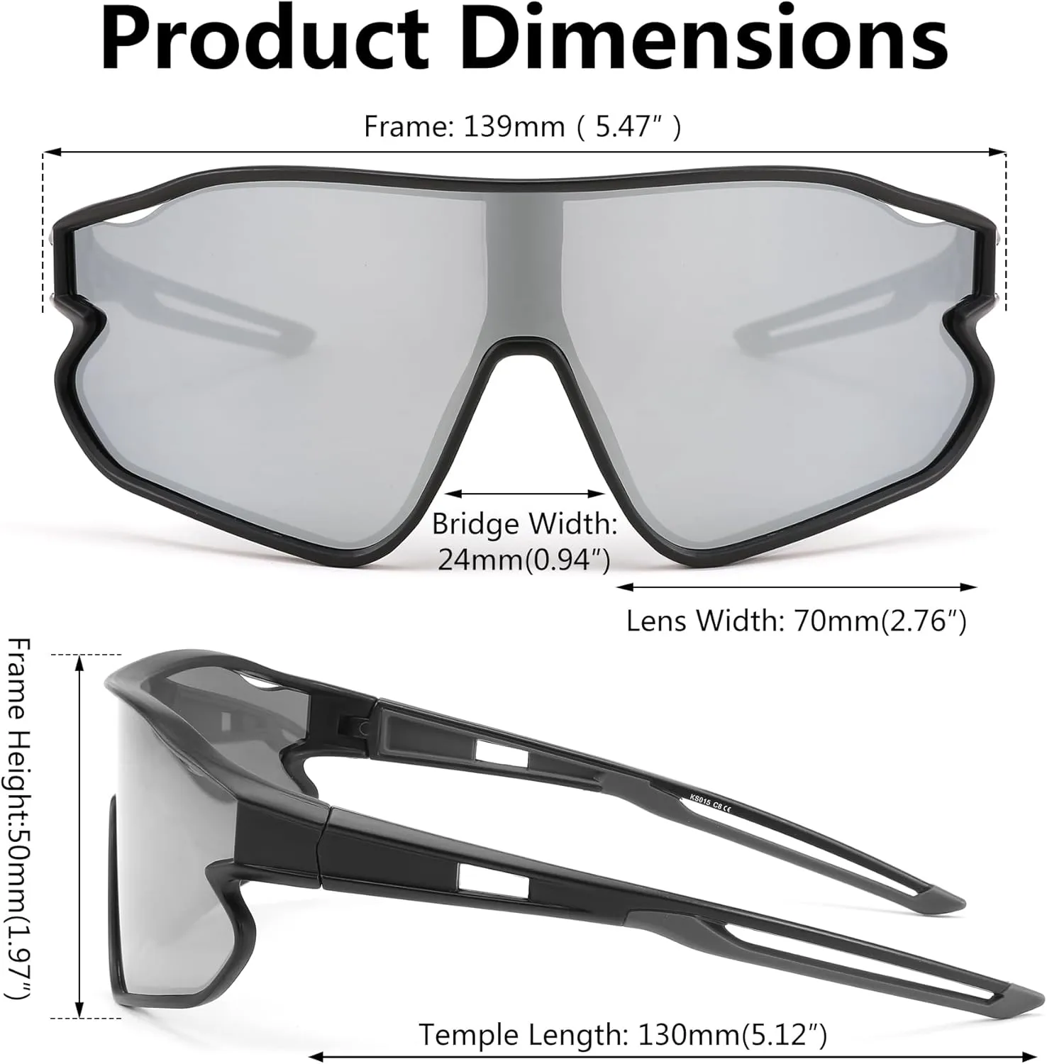 FEISEDY Unisex Youth Sunglasses, Teens Baseball Tennis Sunglasses, UV400 Sports Boys Girls Cycling Shades B4064