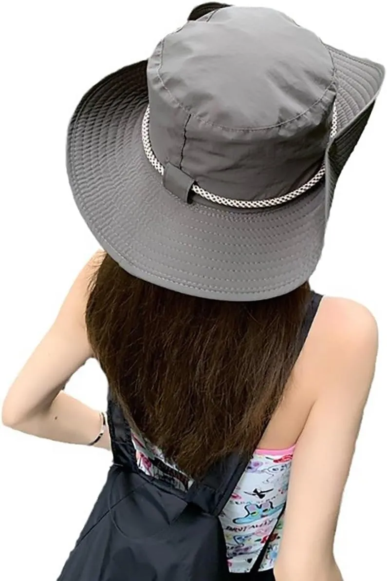Fishing Bucket Sun Hat for Men Women UV Protection Foldable Wide Brim Boonie Hat Hiking Camping Safari Boonie Caps