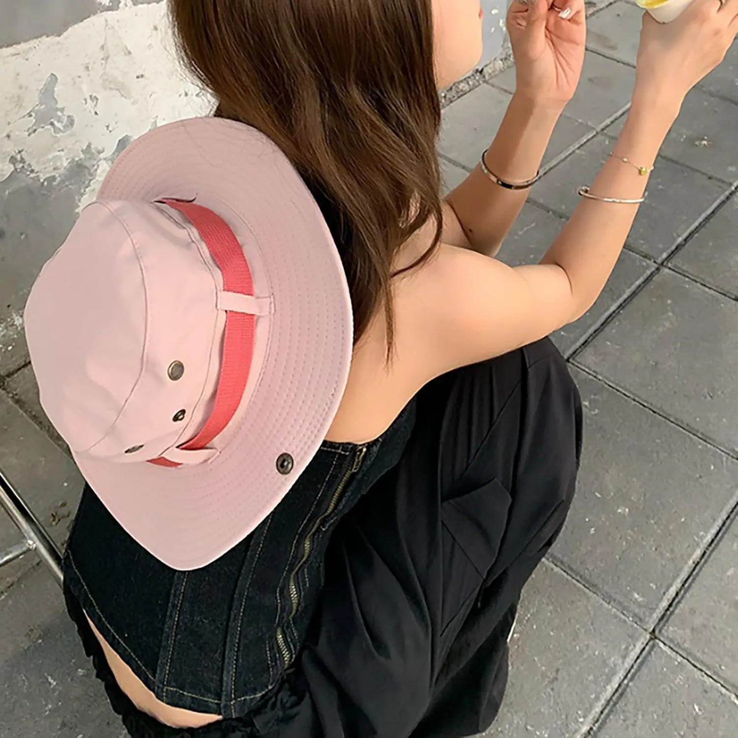Fishing Bucket Sun Hat for Men Women UV Protection Foldable Wide Brim Boonie Hat Hiking Camping Safari Boonie Caps