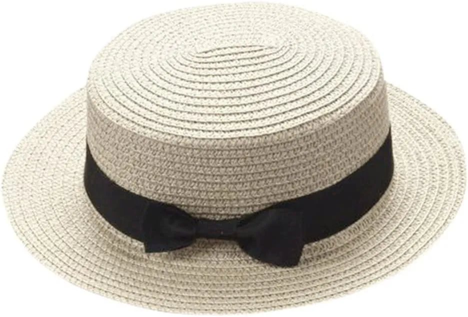 Flat Top Jazz Panama Porkpie Hat Boater Church Cap Fedora Hats for Women Men Pork Pie Hat Wide Brim Hats
