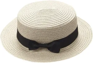 Flat Top Jazz Panama Porkpie Hat Boater Church Cap Fedora Hats for Women Men Pork Pie Hat Wide Brim Hats