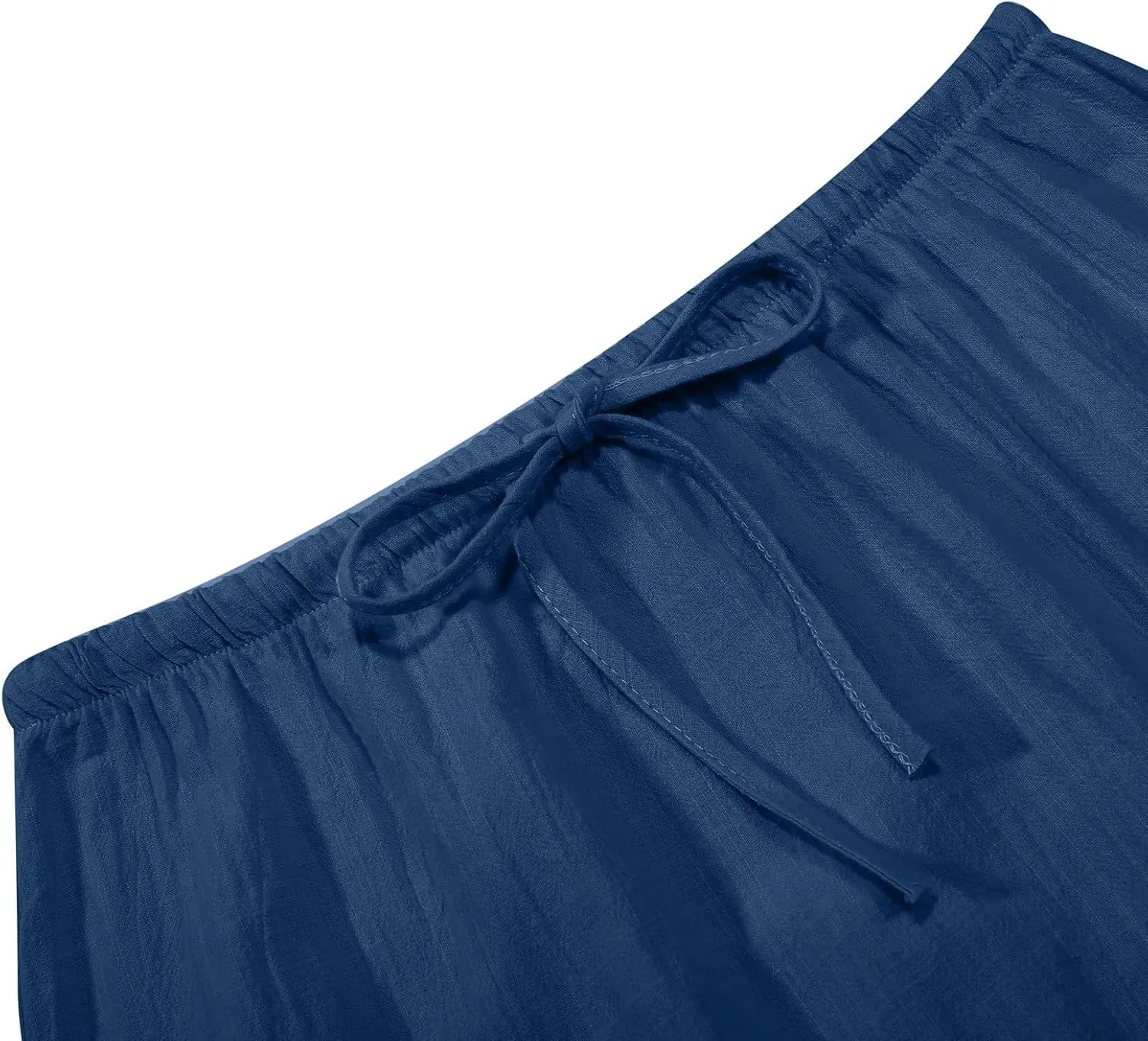 Flowy Skirt Casual Slim Fit Stretchy Drawstring High Elastic Waist Flare Long Skirts for Women Trendy Streetwear