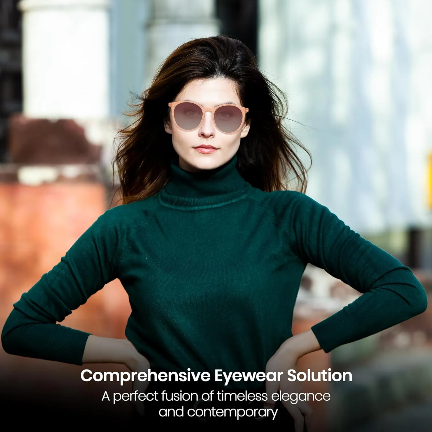 Hiking Vision Classic Round Women’s Clip-On Sunglasses Over Prescription, UV400 Protectecd Polarized Clip Durable Metal Frame