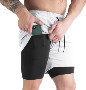 HNVAVQ Men's Lightweight Gym Shorts,Quick Dry Sport Workout Training Fitness Running Shorts Men