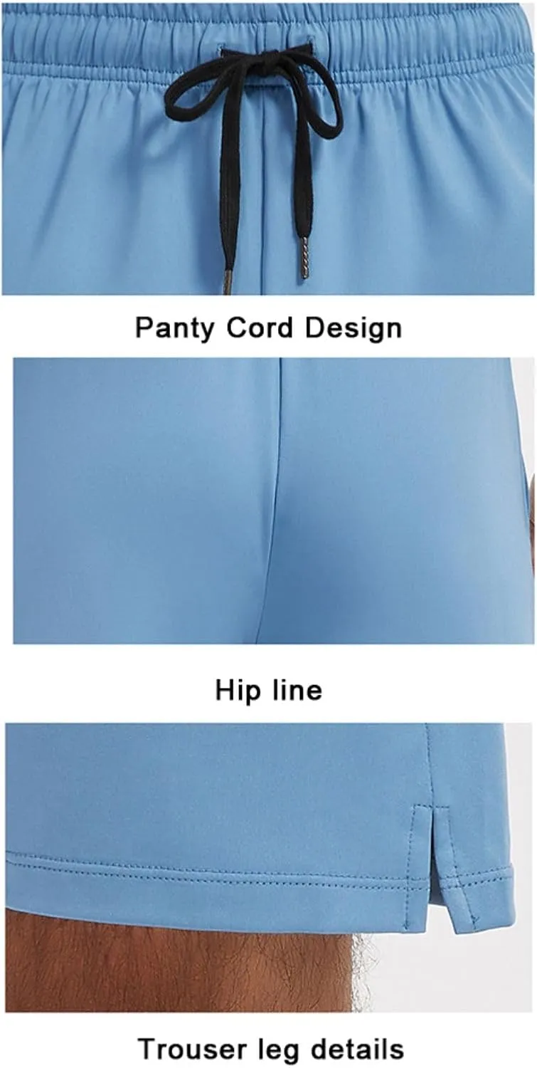 Hotfiary Men's Running Shorts Sports Gym Training Shorts with Pockets Quick Dry Summer Casual Workout Shorts Athletic Shorts
