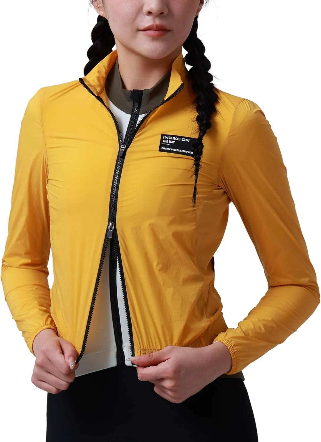 INBIKE Womens Cycling Jackets Windproof Lightweight Windbreaker Water-resistant Bike Jackets Breathable Running Jacket Biking