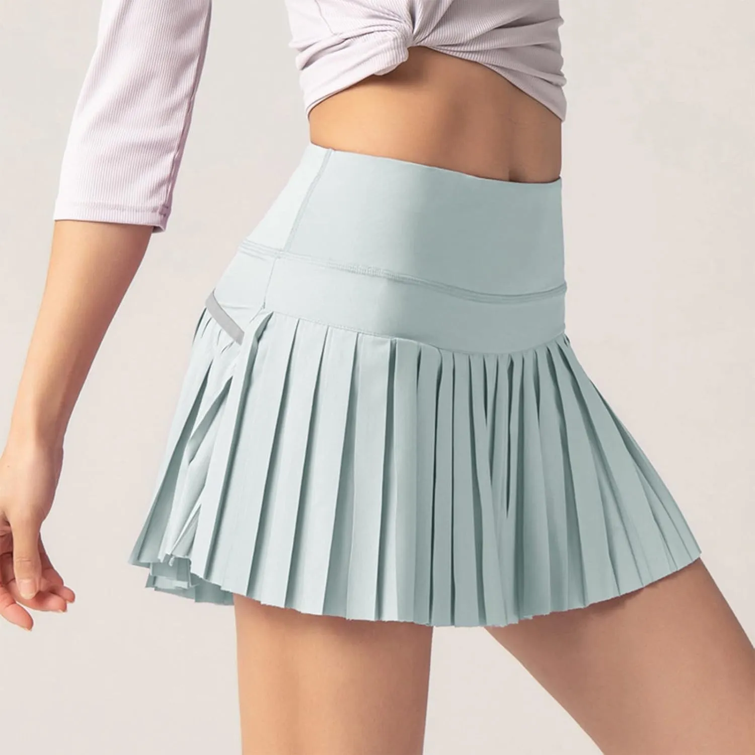 Jean Skirts for Women Women's High Waisted Running Skorts Sports Pleated Skirts Pockets Pant Skirts Pleated Skirt