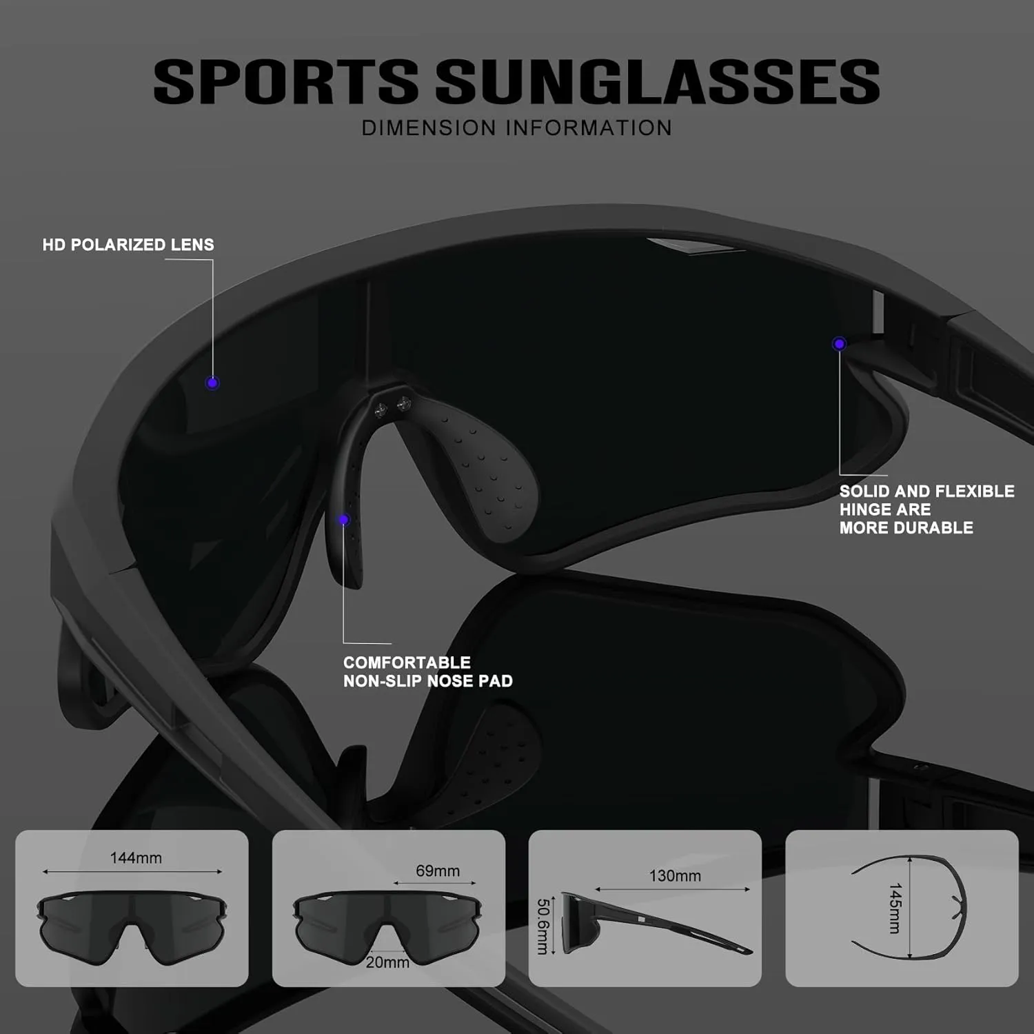 KALIYADI Sport Mens-Sunglasses Sunglasses-Men Polarized: Women Sun Glasses for Running Cycling UV400 Protection