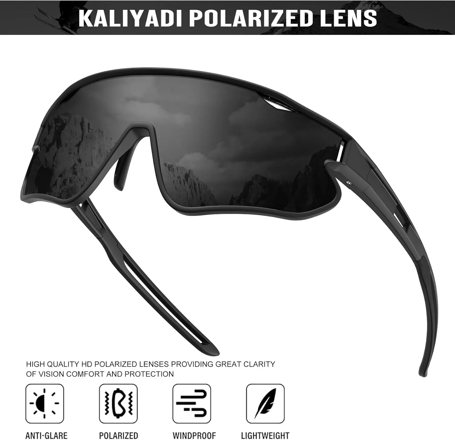 KALIYADI Sport Mens-Sunglasses Sunglasses-Men Polarized: Women Sun Glasses for Running Cycling UV400 Protection
