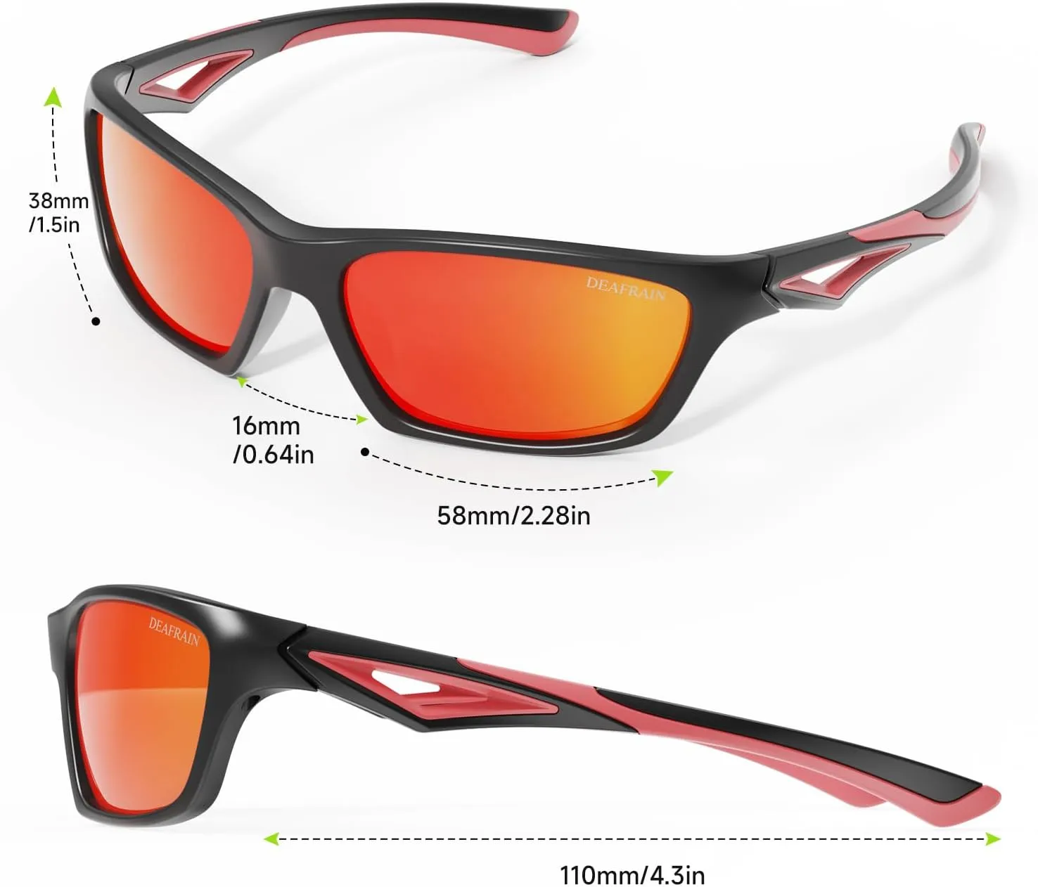 Kids Polarized Sunglasses TPEE Unbreakable Flexible Sport Glasses UV Protection for Boys Girls Age 3-7