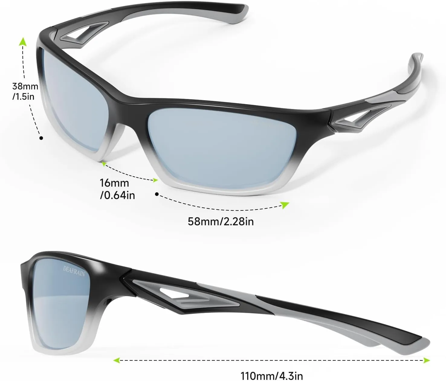 Kids Polarized Sunglasses TPEE Unbreakable Flexible Sport Glasses UV Protection for Boys Girls Age 3-7