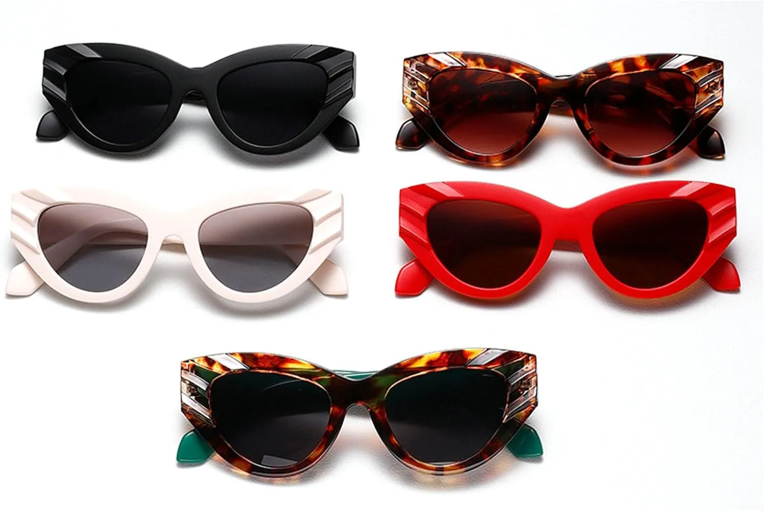 laureles Fashion Women's Cat Eye Sunglasses Vintage Triangle Sun Glasses Men Classic Small Outdoor Goggle