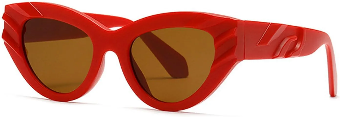 laureles Fashion Women's Cat Eye Sunglasses Vintage Triangle Sun Glasses Men Classic Small Outdoor Goggle