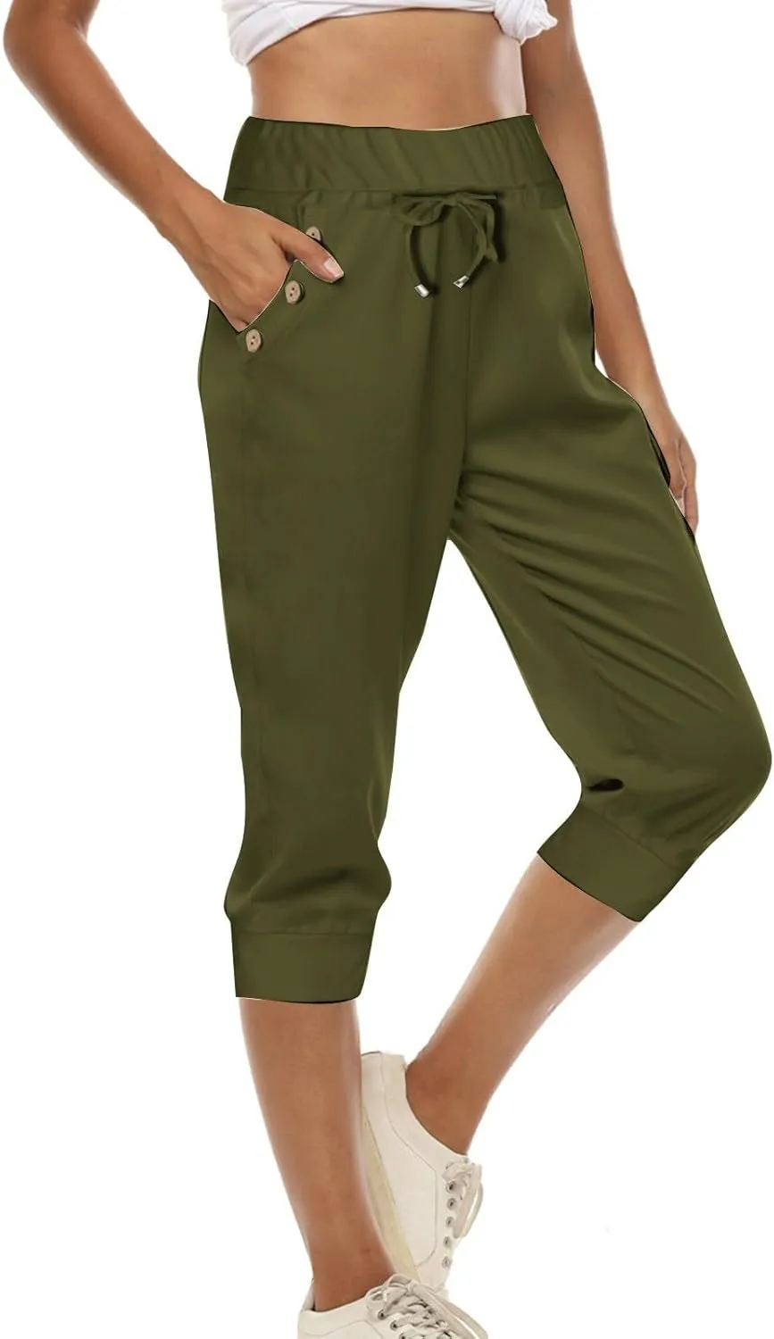 LCMTWX Womens Shorts Casual Elastic Pants for Women Fashion Casual Fashion Shorts Trousers Solid Ppants Womens Shorts