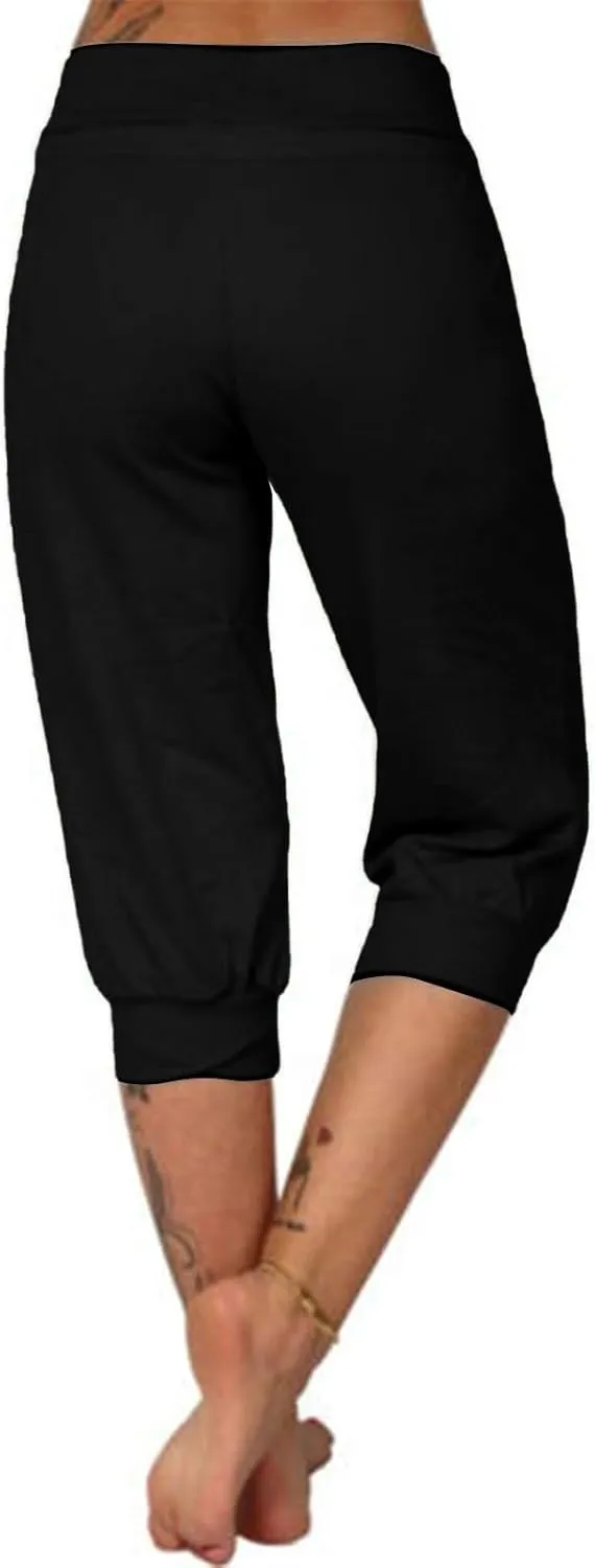LCMTWX Womens Shorts Casual Elastic Pants for Women Fashion Casual Fashion Shorts Trousers Solid Ppants Womens Shorts