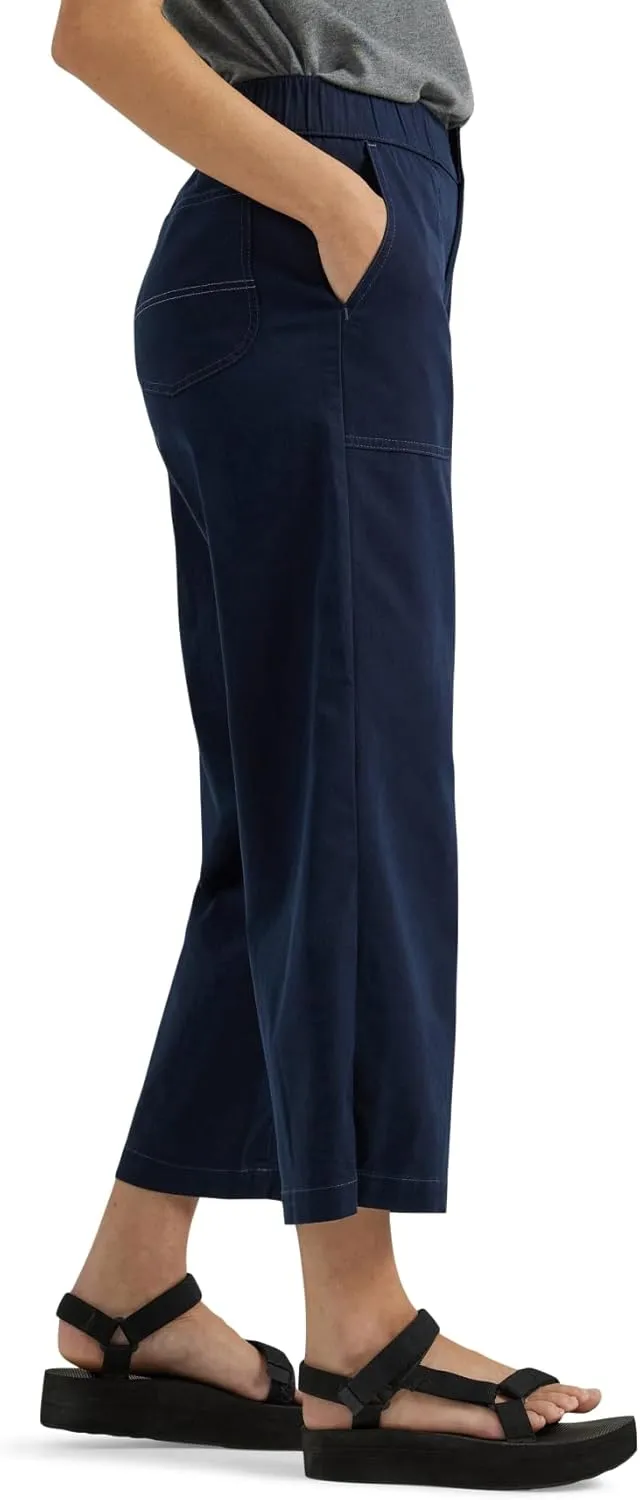 Lee Women's Ultra Lux Comfort Wide Leg Utility Crop Capri Pant