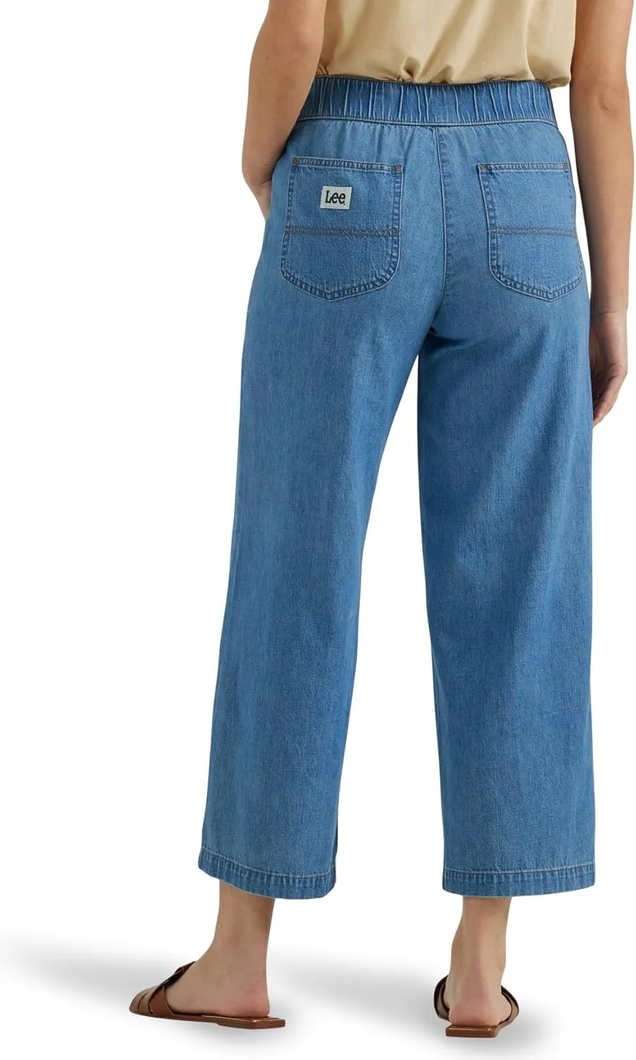 Lee Women's Ultra Lux Comfort Wide Leg Utility Crop Capri Pant