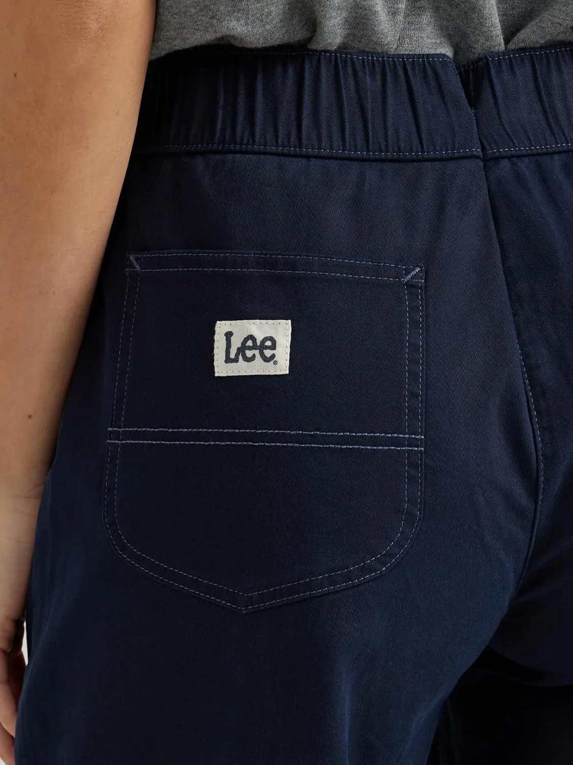 Lee Women's Ultra Lux Comfort Wide Leg Utility Crop Capri Pant
