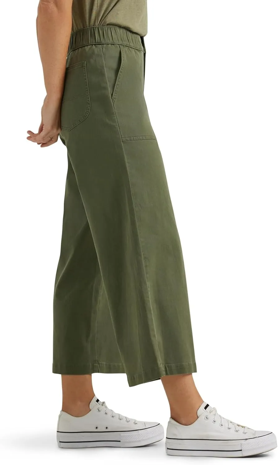 Lee Women's Ultra Lux Comfort Wide Leg Utility Crop Capri Pant