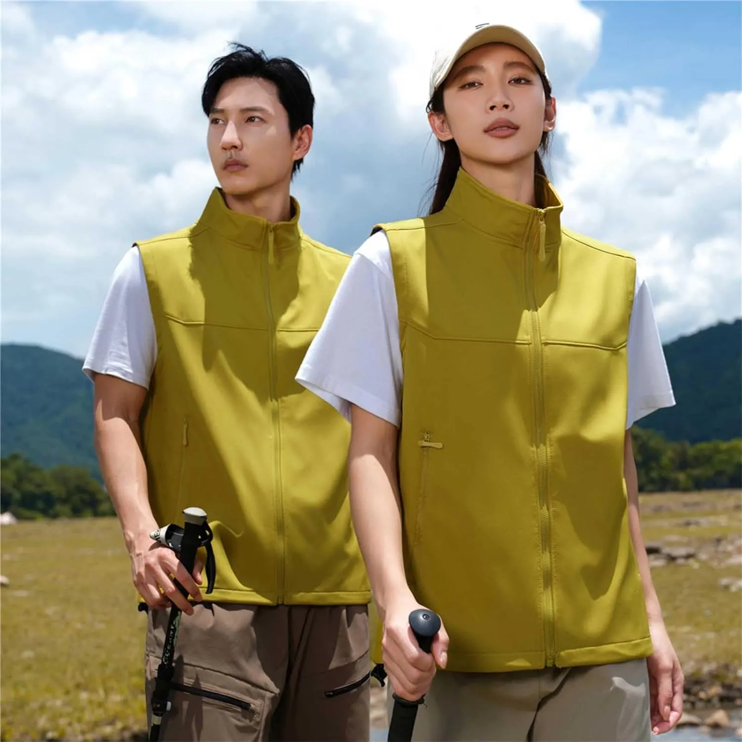 Lightweight Vest for Men and Women Outerwear Zip Up Sleeveless Hooded/No Hood Jacket Outdoor Work Travel Golf Vests 2025