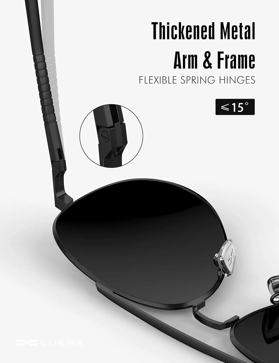 LUENX Aviator Sunglasses for Men Women Polarized Driving Classic Shades - UV 400 Protection with Accessories 60MM