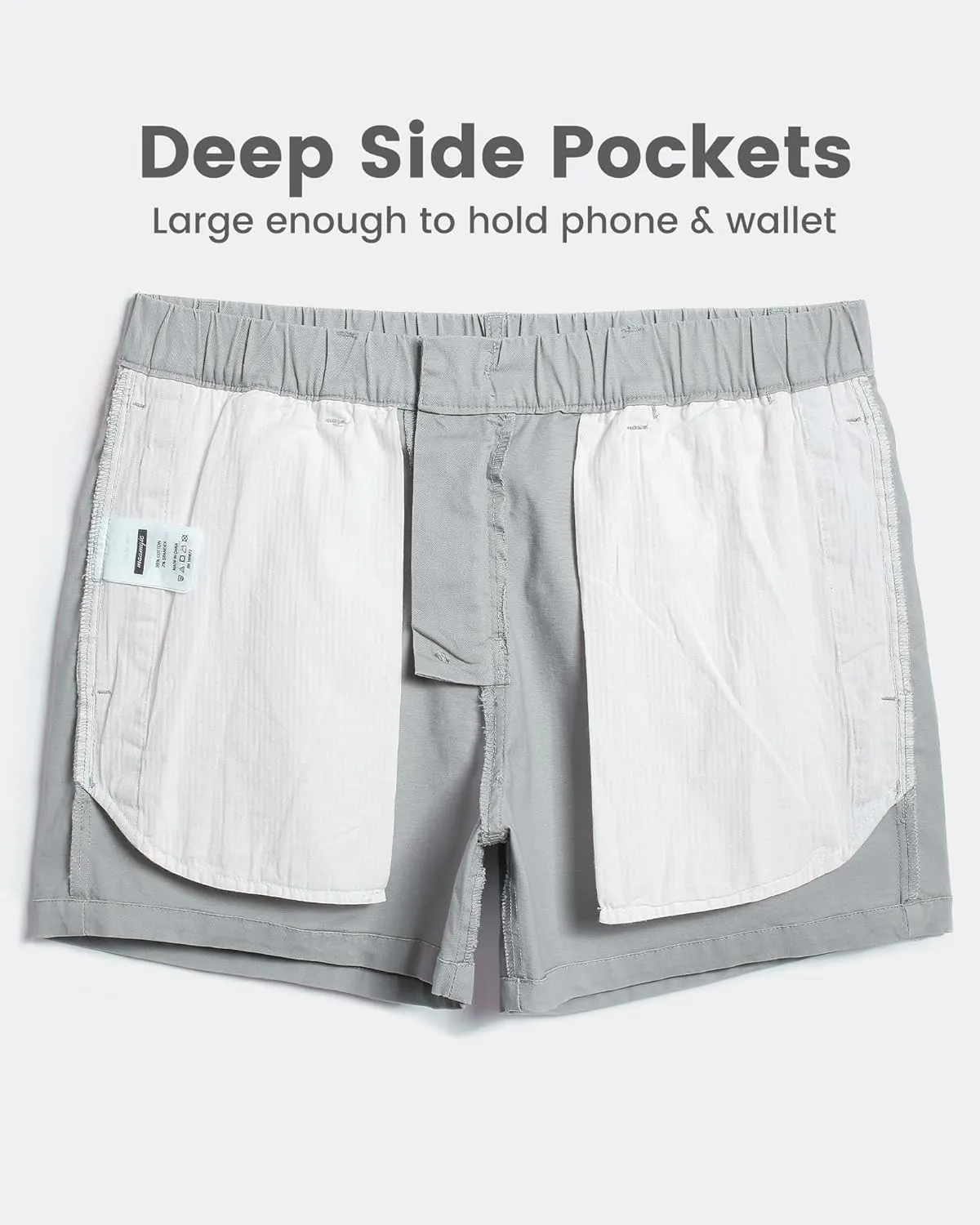 maamgic Mens Shorts Casual 4 Inch Cotton Casual Shorts for Men Elastic Waistband Mens Casual Shorts Daily Wear