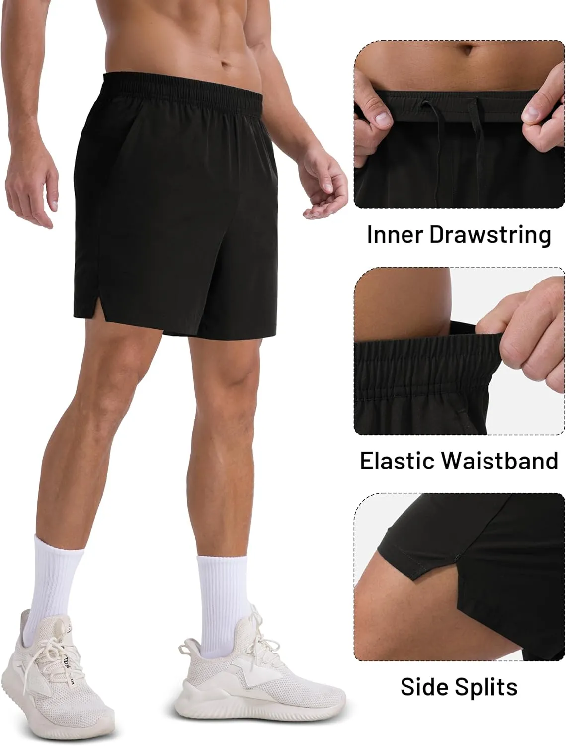 MAGCOMSEN Men's Running Shorts 5" Quick Dry Lightweight Workout Shorts with Pockets for Gym Athletic Sport