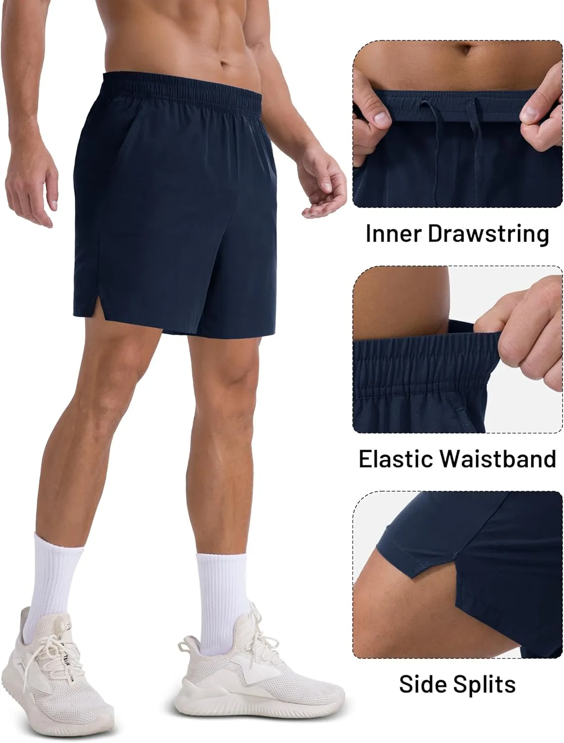 MAGCOMSEN Men's Running Shorts 5" Quick Dry Lightweight Workout Shorts with Pockets for Gym Athletic Sport