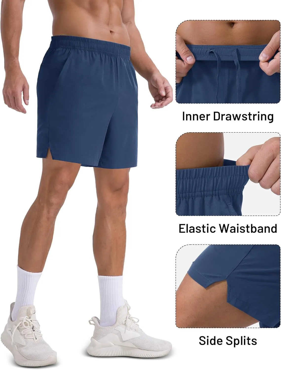 MAGCOMSEN Men's Running Shorts 5" Quick Dry Lightweight Workout Shorts with Pockets for Gym Athletic Sport