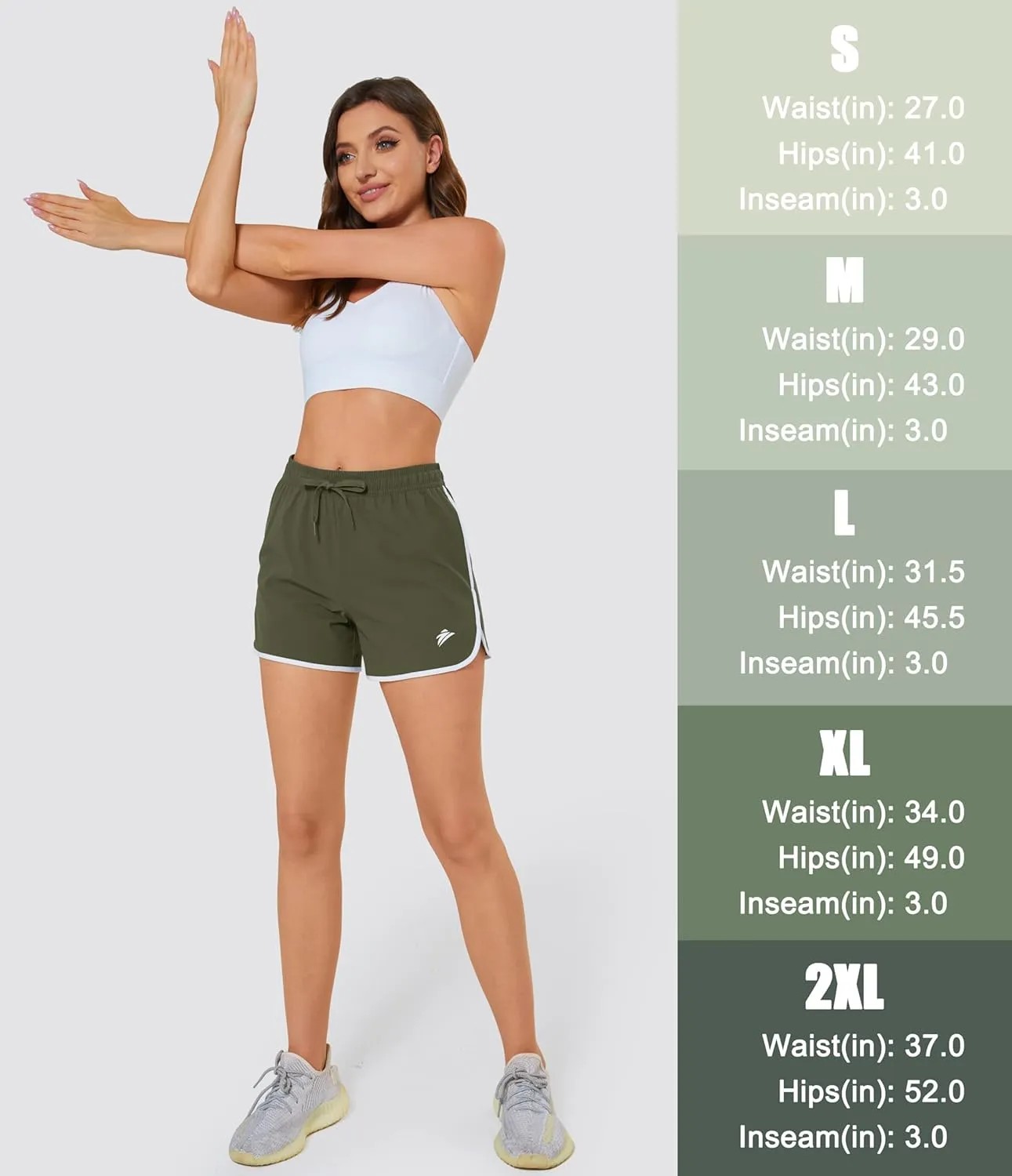 MAGCOMSEN Women's Athletic Shorts with Pockets Quick Dry Lightweight 3.5" Running Gym Workout Shorts Hiking Sport