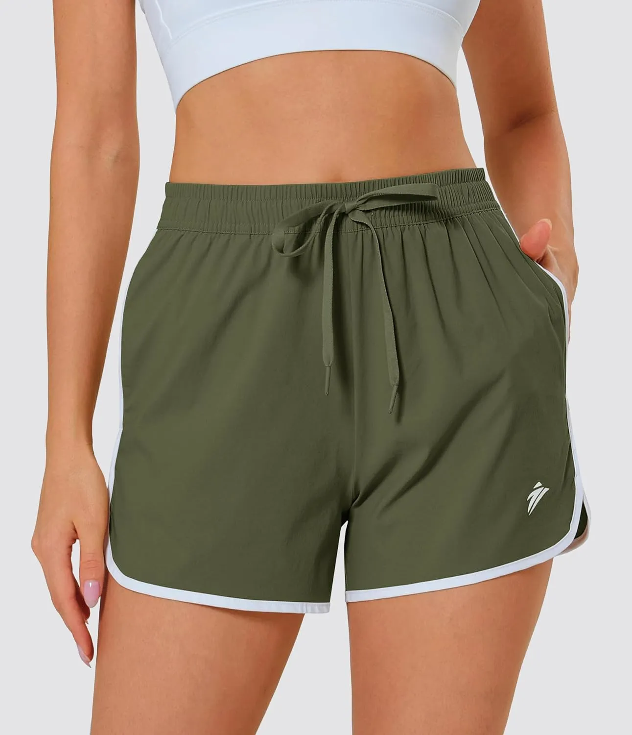 MAGCOMSEN Women's Athletic Shorts with Pockets Quick Dry Lightweight 3.5" Running Gym Workout Shorts Hiking Sport