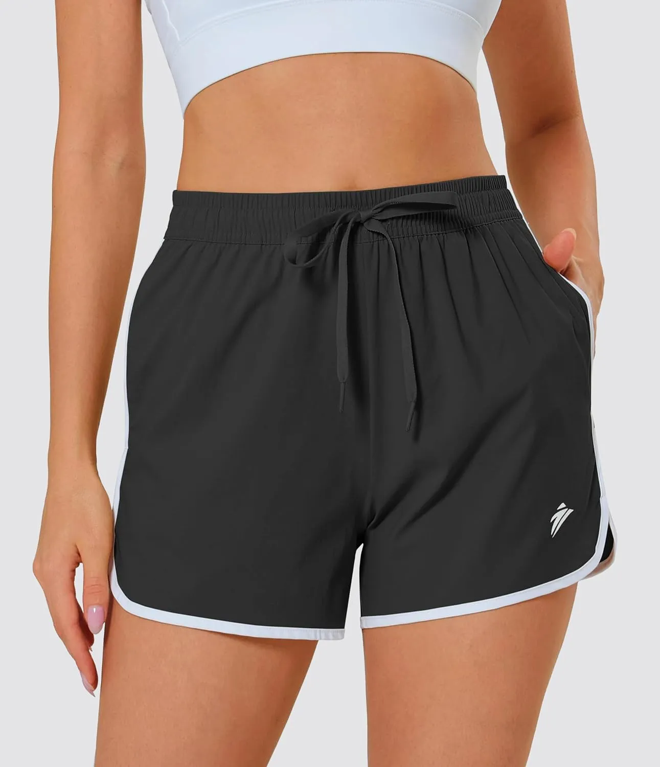 MAGCOMSEN Women's Athletic Shorts with Pockets Quick Dry Lightweight 3.5" Running Gym Workout Shorts Hiking Sport