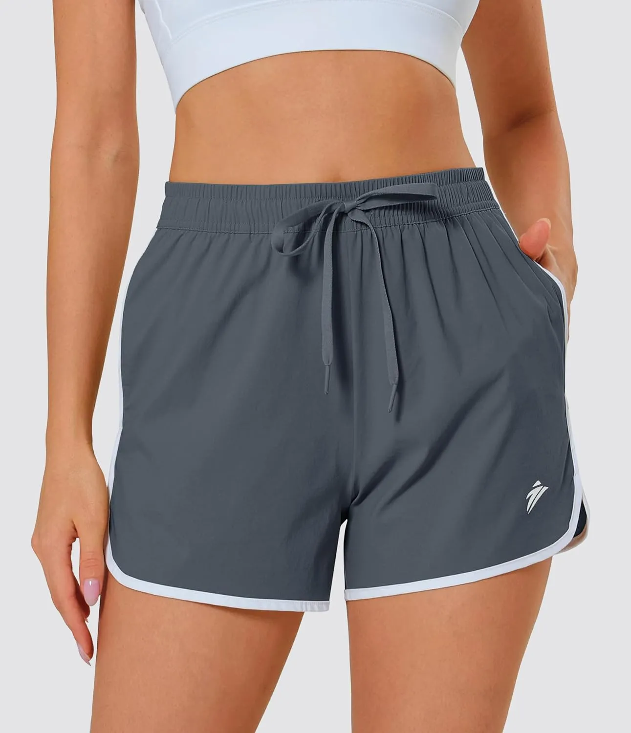 MAGCOMSEN Women's Athletic Shorts with Pockets Quick Dry Lightweight 3.5" Running Gym Workout Shorts Hiking Sport