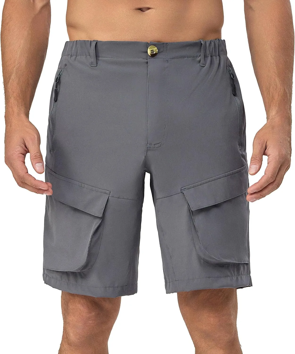 Mapamyumco Men's Hiking Shorts, Golf Shorts Quick Dry Cargo Shorts Lightweight for Casual, Running