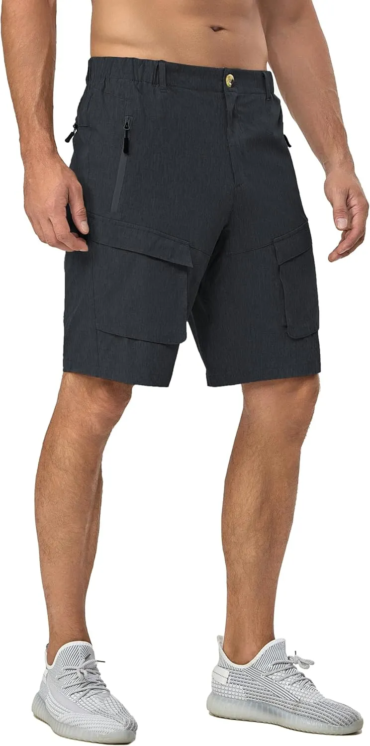 Mapamyumco Men's Hiking Shorts, Golf Shorts Quick Dry Cargo Shorts Lightweight for Casual, Running