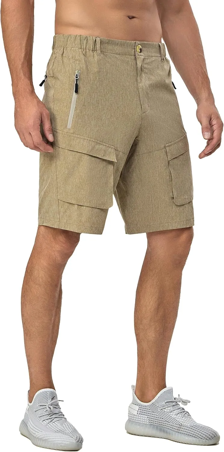 Mapamyumco Men's Hiking Shorts, Golf Shorts Quick Dry Cargo Shorts Lightweight for Casual, Running