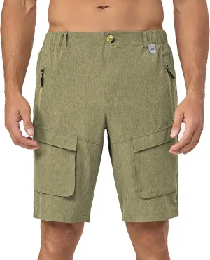 Mapamyumco Men's Hiking Shorts, Golf Shorts Quick Dry Cargo Shorts Lightweight for Casual, Running
