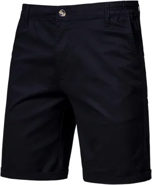 Men Golf Shorts Lightweight Hybrid Casual Flat Front Dress Shorts Back Elastic Waist Chino Shorts Summer Business Work Shorts