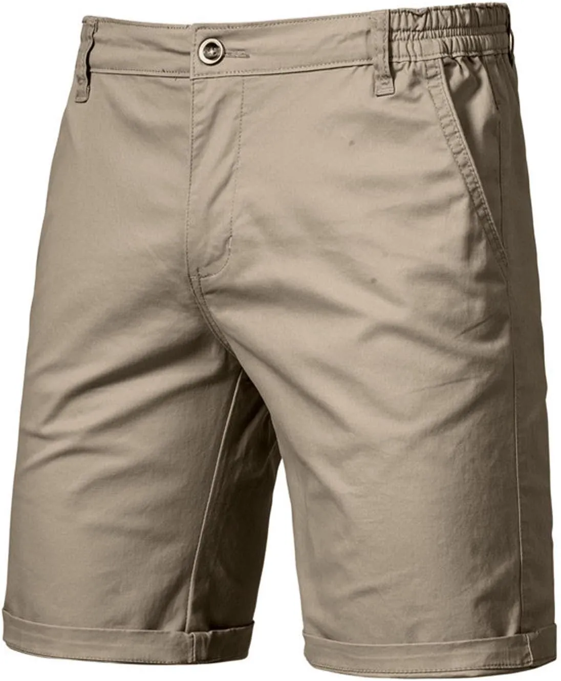 Men Golf Shorts Lightweight Hybrid Casual Flat Front Dress Shorts Back Elastic Waist Chino Shorts Summer Business Work Shorts