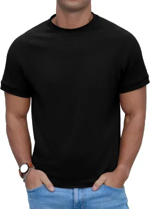 Men's Basic Crew Neck Tees Tops Summer Causal Cotton T Shirts for Men