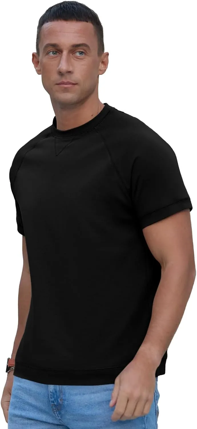 Men's Basic Crew Neck Tees Tops Summer Causal Cotton T Shirts for Men