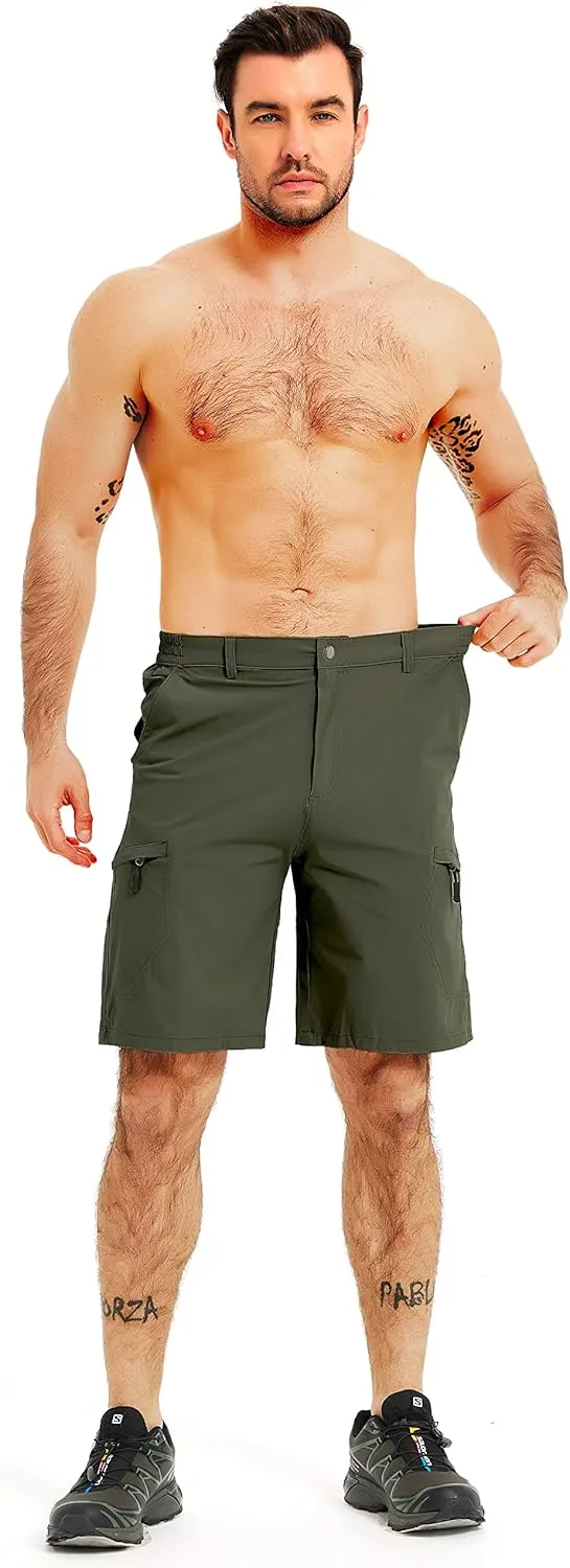 Mens Cargo Hiking Shorts Athletic Lightweight Shorts Running Quick Dry Casual Golf Fishing Shorts Outdoor Workout