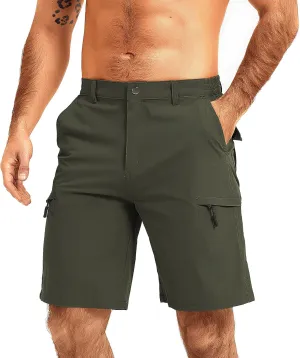 Mens Cargo Hiking Shorts Athletic Lightweight Shorts Running Quick Dry Casual Golf Fishing Shorts Outdoor Workout