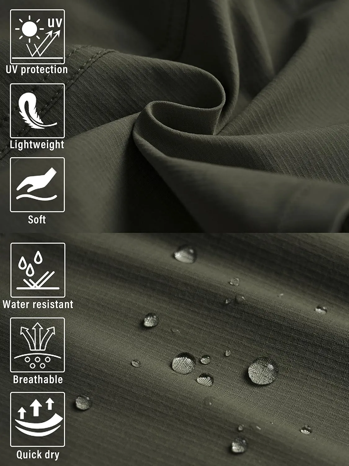 Mens Cargo Hiking Shorts Athletic Lightweight Shorts Running Quick Dry Casual Golf Fishing Shorts Outdoor Workout