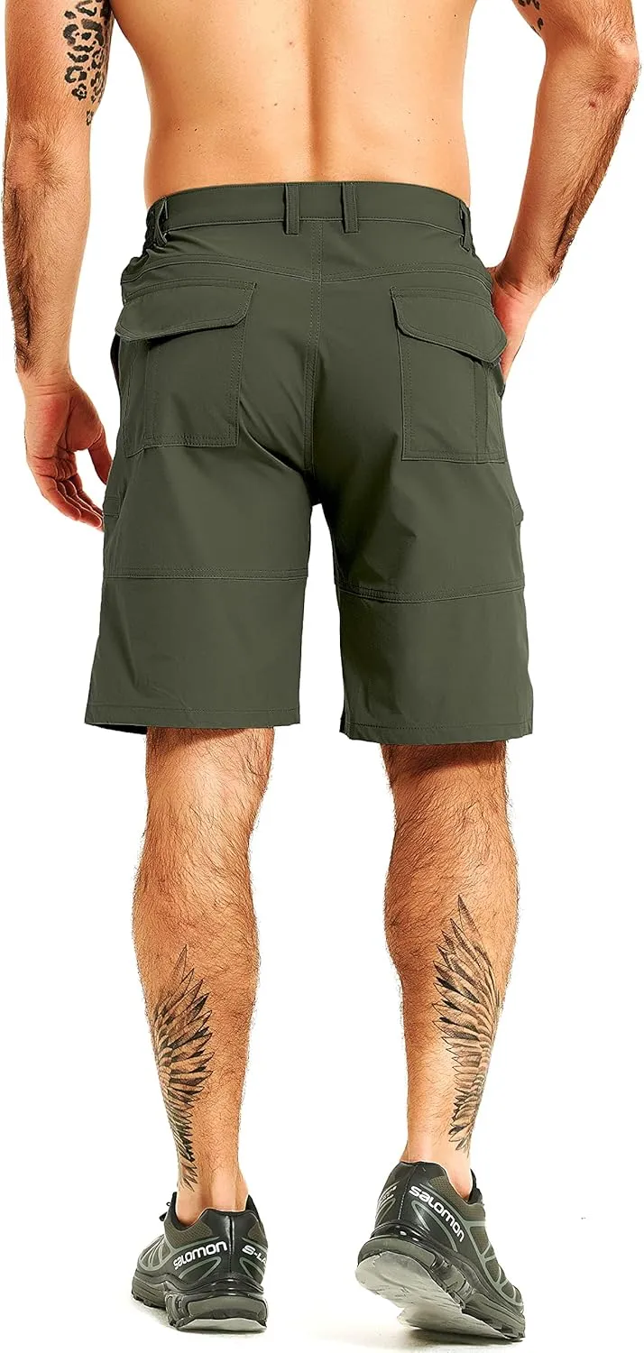 Mens Cargo Hiking Shorts Athletic Lightweight Shorts Running Quick Dry Casual Golf Fishing Shorts Outdoor Workout
